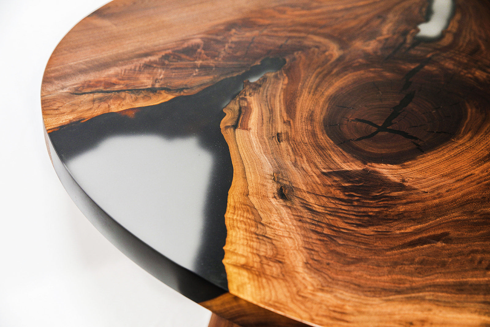 Black Walnut And Resin Bistro Table