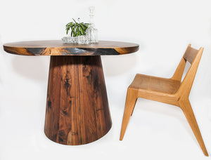 Black Walnut And Resin Bistro Table